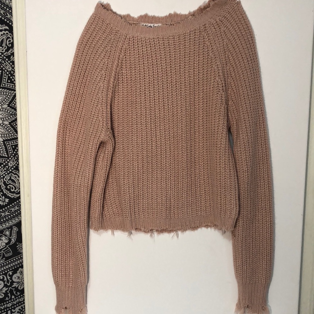 Pink crop sweater